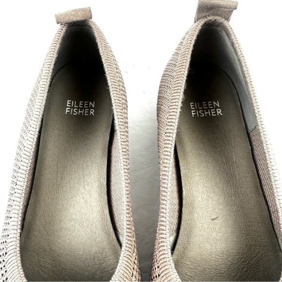 Eileen Fisher Naomi Ballet Flats 8.5 Stretchy Knit Slip On Comfort Shoes Womens - Picture 2 of 8